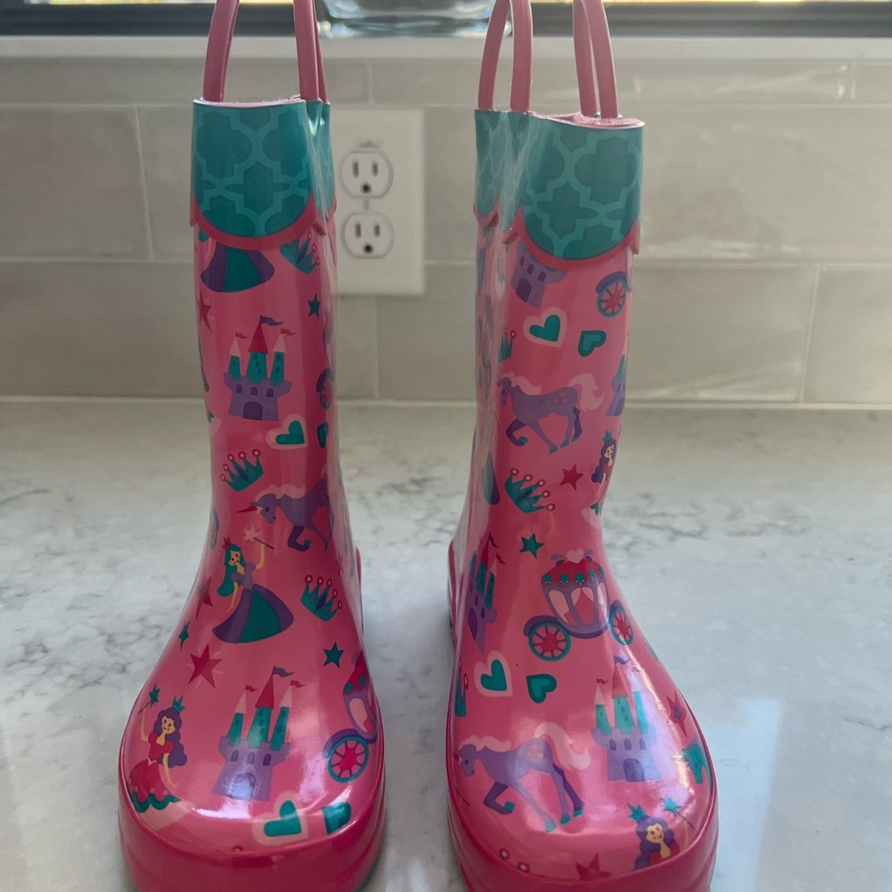 Stephen Joseph Kids Rain Boots, Size 11